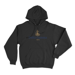 Delta Gamma 1873 Anchor Unisex Hoodie Black