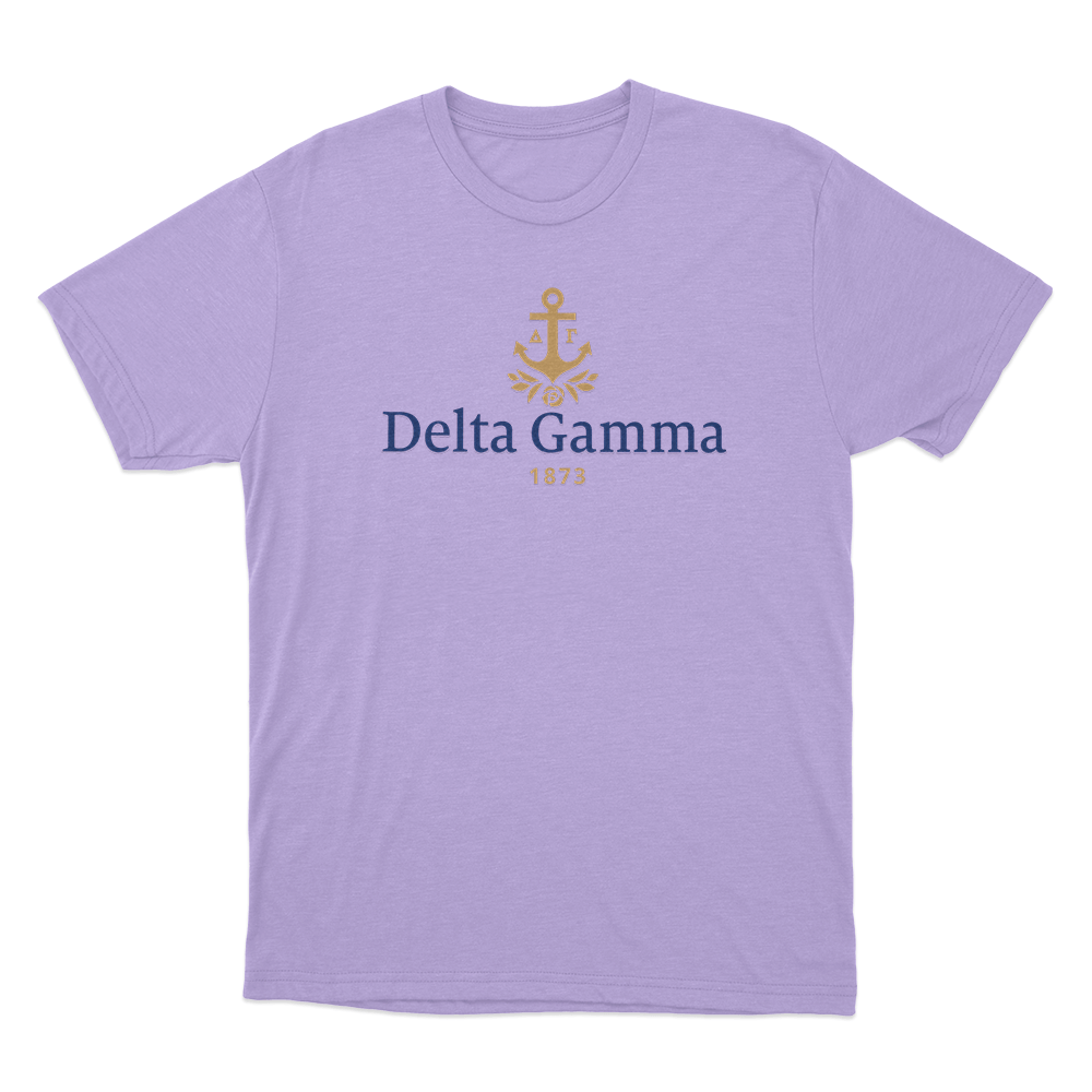 Delta Gamma 1873 Anchor Unisex T Shirt Purple Delta Gamma 1873 Anchor Unisex T Shirt Purple