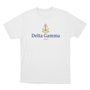 Delta Gamma 1873 Anchor Unisex T Shirt White