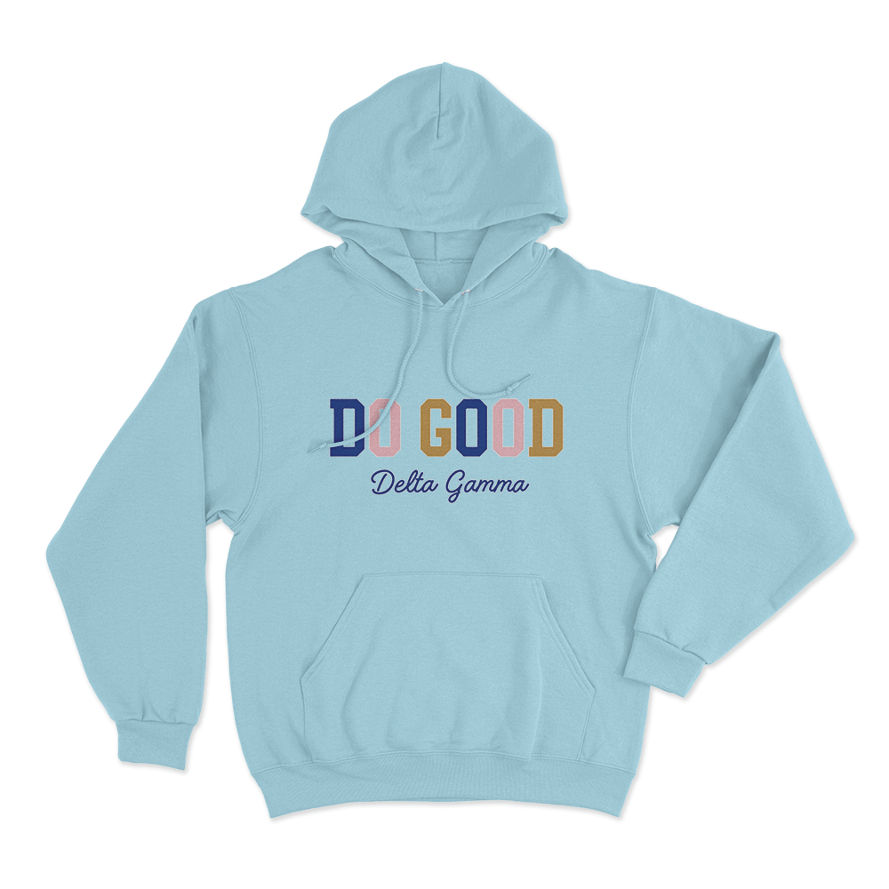 Delta Gamma Do Good Unisex Hoodie Sky Blue Delta Gamma Do Good Unisex Hoodie Sky Blue