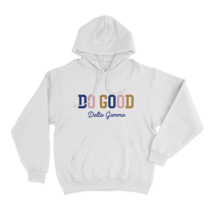 Delta Gamma Do Good Unisex Hoodie White