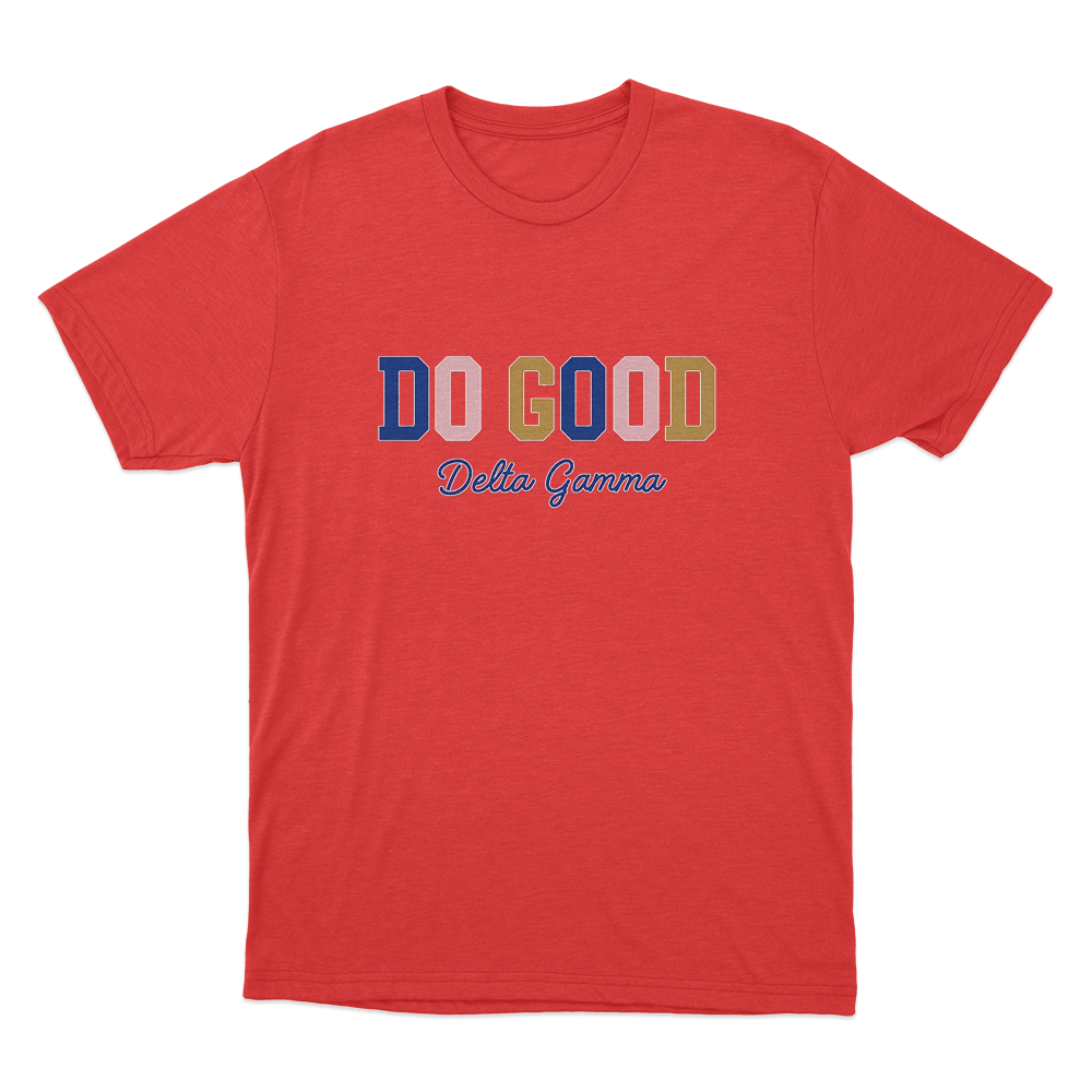 Delta Gamma Do Good Unisex T Shirt Red Delta Gamma Do Good Unisex T Shirt Red