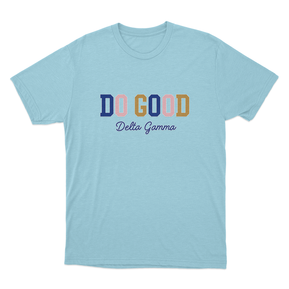 Delta Gamma Do Good Unisex T Shirt Sky Blue Delta Gamma Do Good Unisex T Shirt Sky Blue