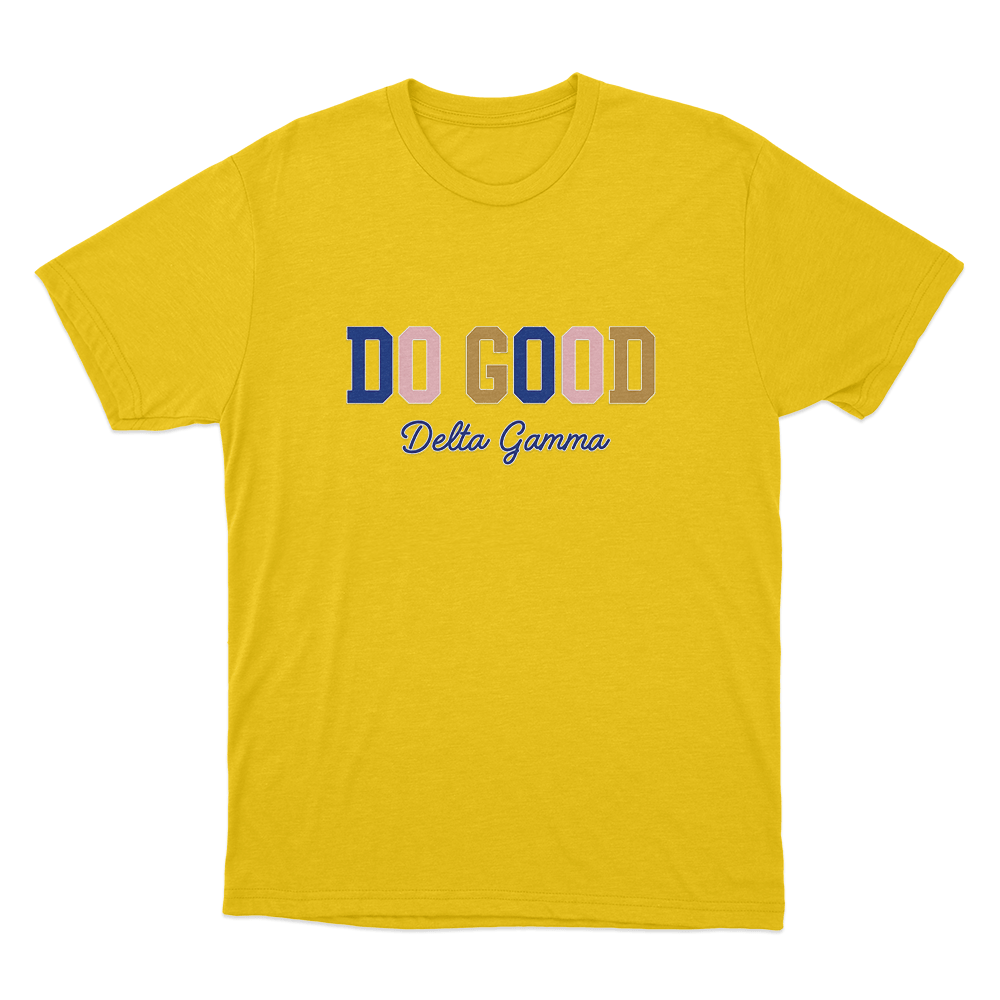 Delta Gamma Do Good Unisex T Shirt Yellow Delta Gamma Do Good Unisex T Shirt Yellow