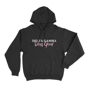 Delta Gamma Does Good Unisex Hoodie Black