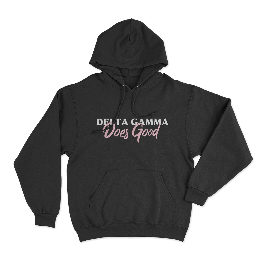 Delta Gamma Does Good Unisex Hoodie Black Delta Gamma Does Good Unisex Hoodie Black