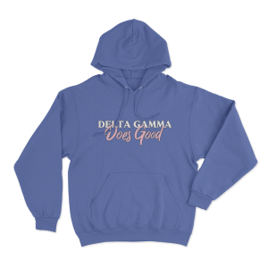 Delta Gamma Does Good Unisex Hoodie Blue