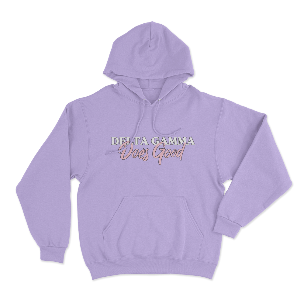 Delta Gamma Does Good Unisex Hoodie Purple Delta Gamma Does Good Unisex Hoodie Purple