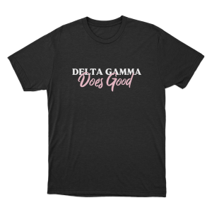Delta Gamma Does Good Unisex T Shirt Black