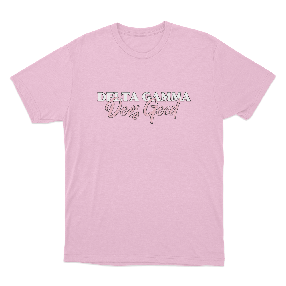 Delta Gamma Does Good Unisex T Shirt Pink Delta Gamma Does Good Unisex T Shirt Pink