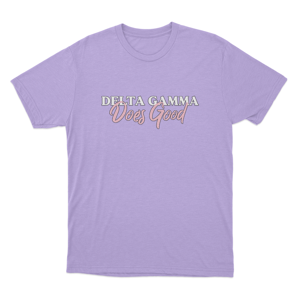 Delta Gamma Does Good Unisex T Shirt Purple Delta Gamma Does Good Unisex T Shirt Purple