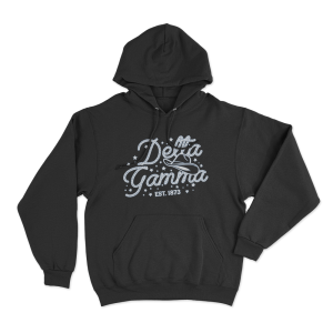 Delta Gamma Est. 1873 Unisex Hoodie Black