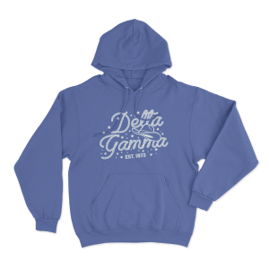 Delta Gamma Est. 1873 Unisex Hoodie Blue