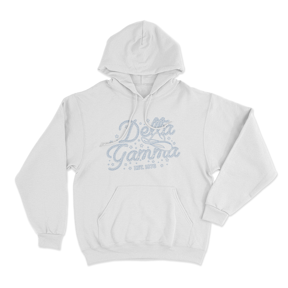 Delta Gamma Est. 1873 Unisex Hoodie White Delta Gamma Est. 1873 Unisex Hoodie White