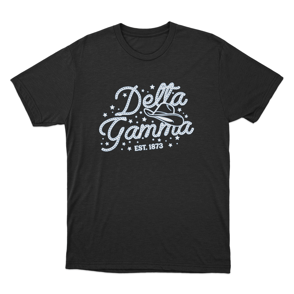 Delta Gamma Est. 1873 Unisex T Shirt Black Delta Gamma Est. 1873 Unisex T Shirt Black