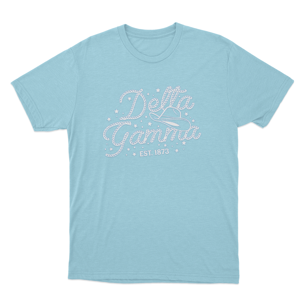 Delta Gamma Est. 1873 Unisex T Shirt Sky Blue Delta Gamma Est. 1873 Unisex T Shirt Sky Blue