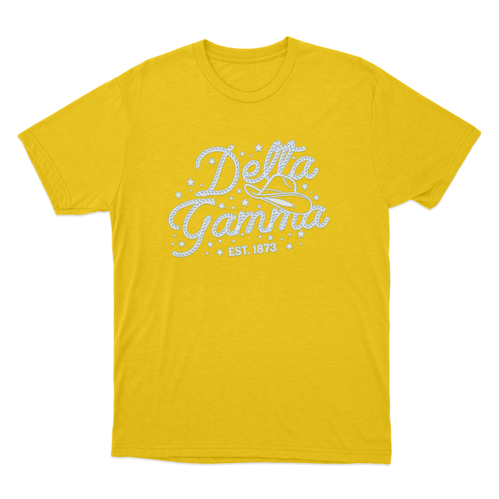 Delta Gamma Est. 1873 Unisex T Shirt Yellow Delta Gamma Est. 1873 Unisex T Shirt Yellow