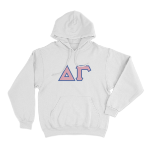 ΔΓ Logo Unisex Hoodie White