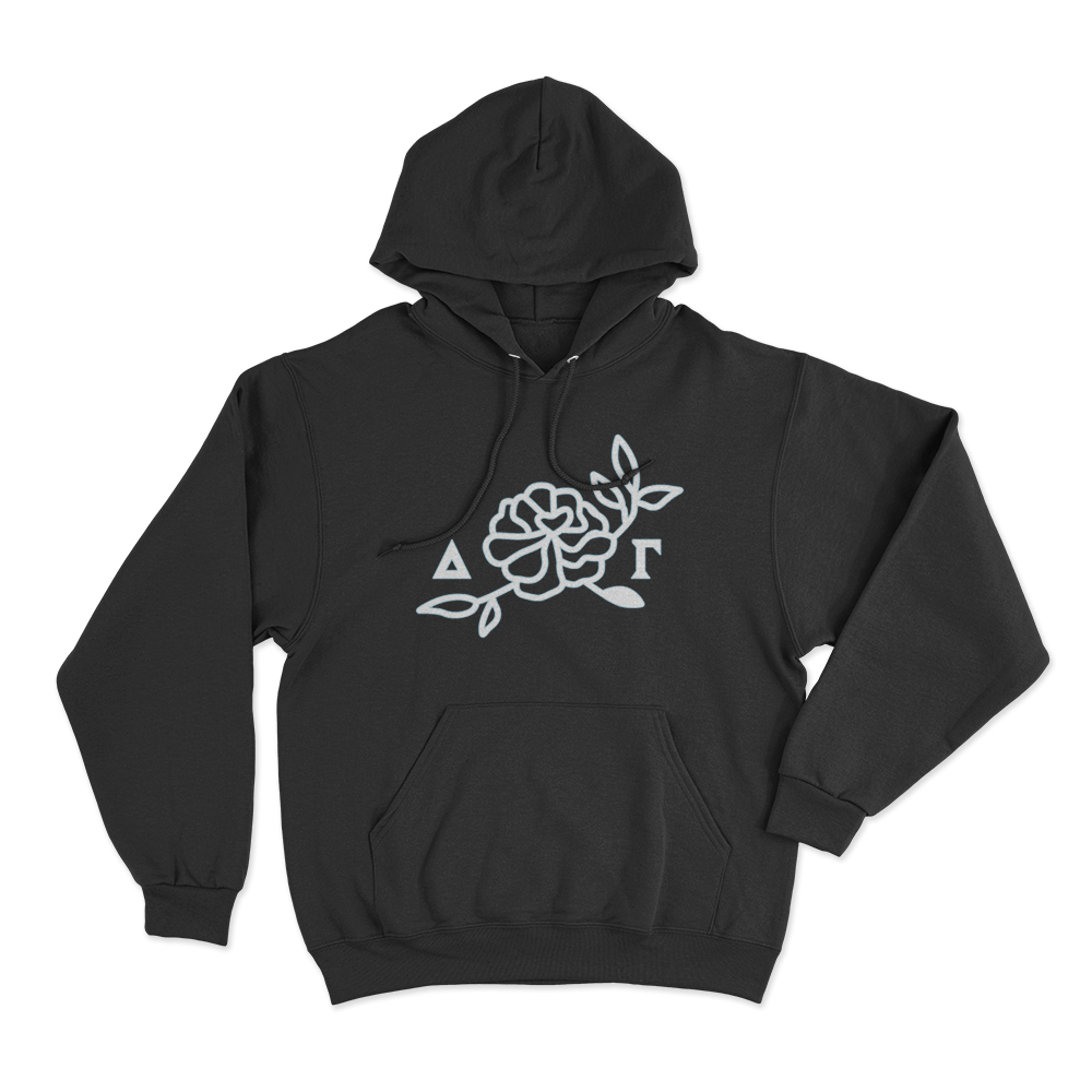 ΔΓ Rose Unisex Hoodie Black ΔΓ Rose Unisex Hoodie Black