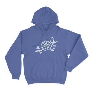 ΔΓ Rose Unisex Hoodie Blue