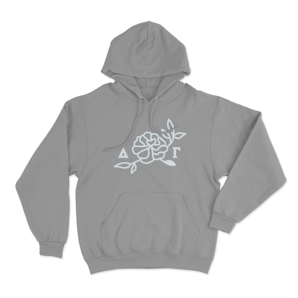 ΔΓ Rose Unisex Hoodie Grey ΔΓ Rose Unisex Hoodie Grey