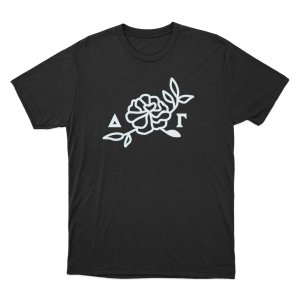 ΔΓ Rose Unisex T Shirt Black