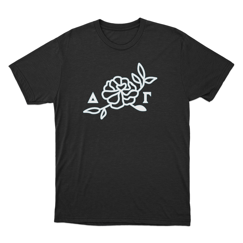 ΔΓ Rose Unisex T Shirt Black ΔΓ Rose Unisex T Shirt Black