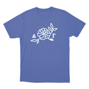 ΔΓ Rose Unisex T Shirt Blue