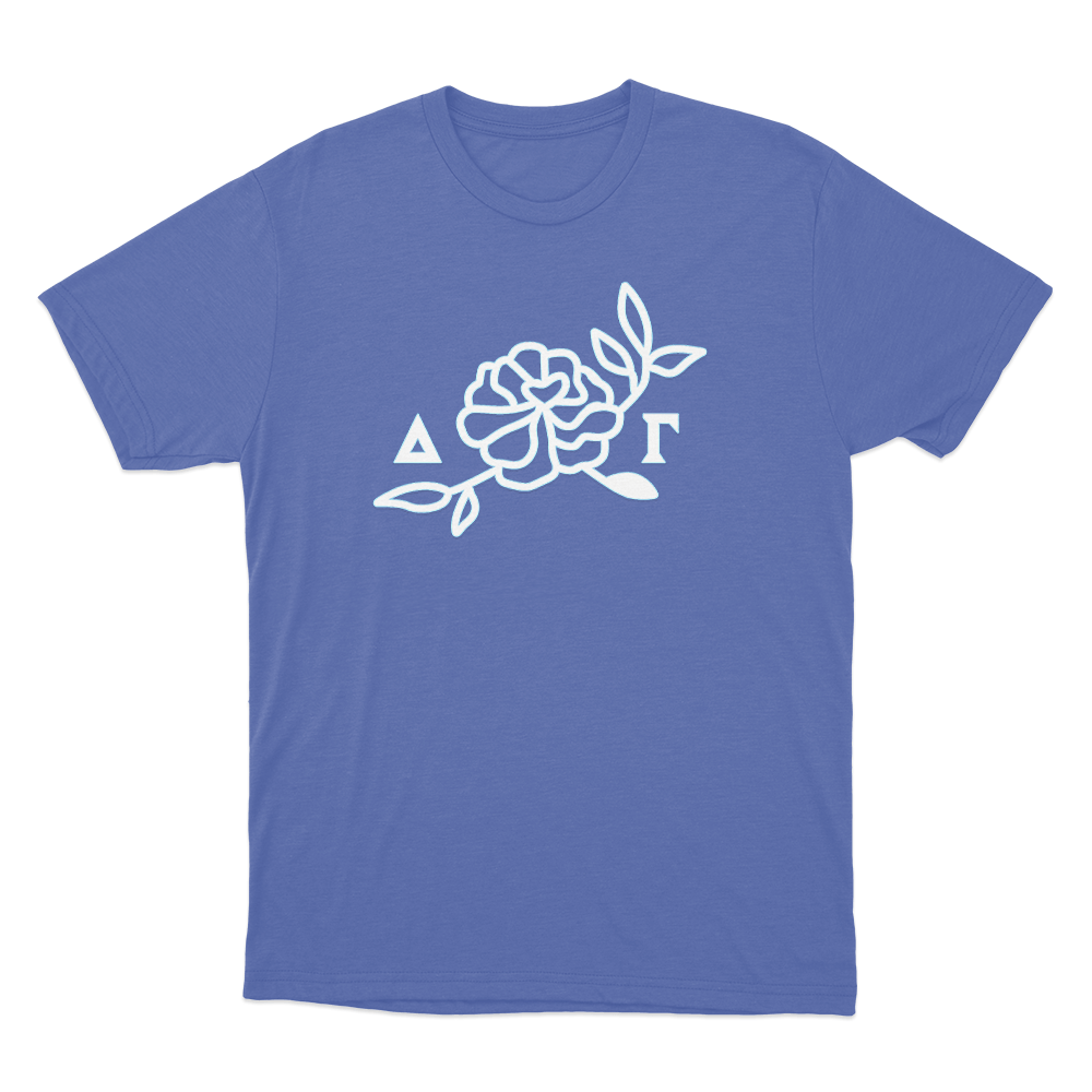 ΔΓ Rose Unisex T Shirt Blue ΔΓ Rose Unisex T Shirt Blue