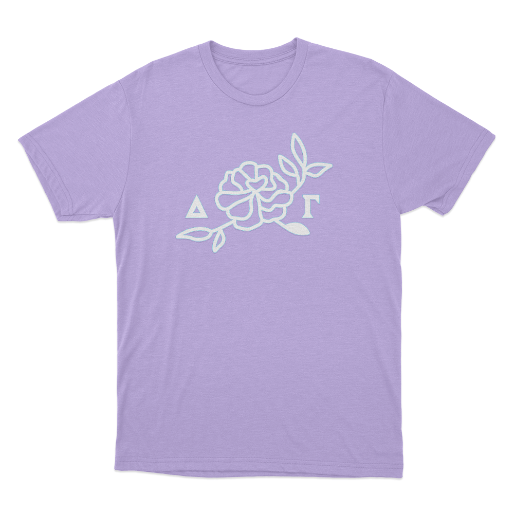ΔΓ Rose Unisex T Shirt Purple ΔΓ Rose Unisex T Shirt Purple