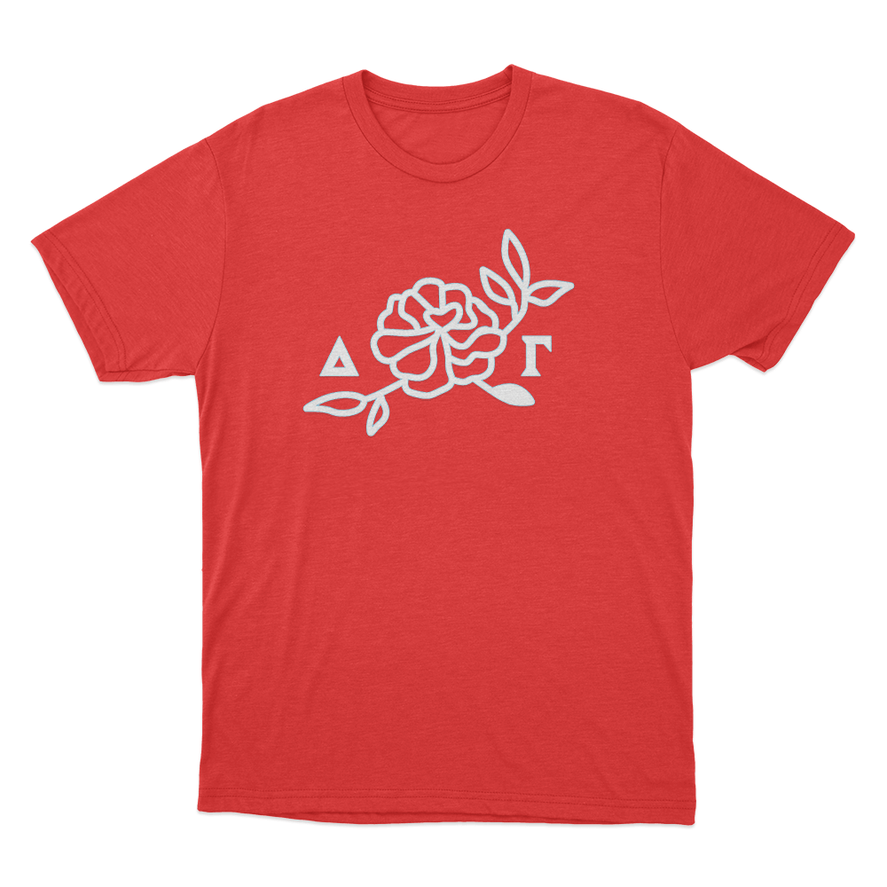 ΔΓ Rose Unisex T Shirt Red ΔΓ Rose Unisex T Shirt Red