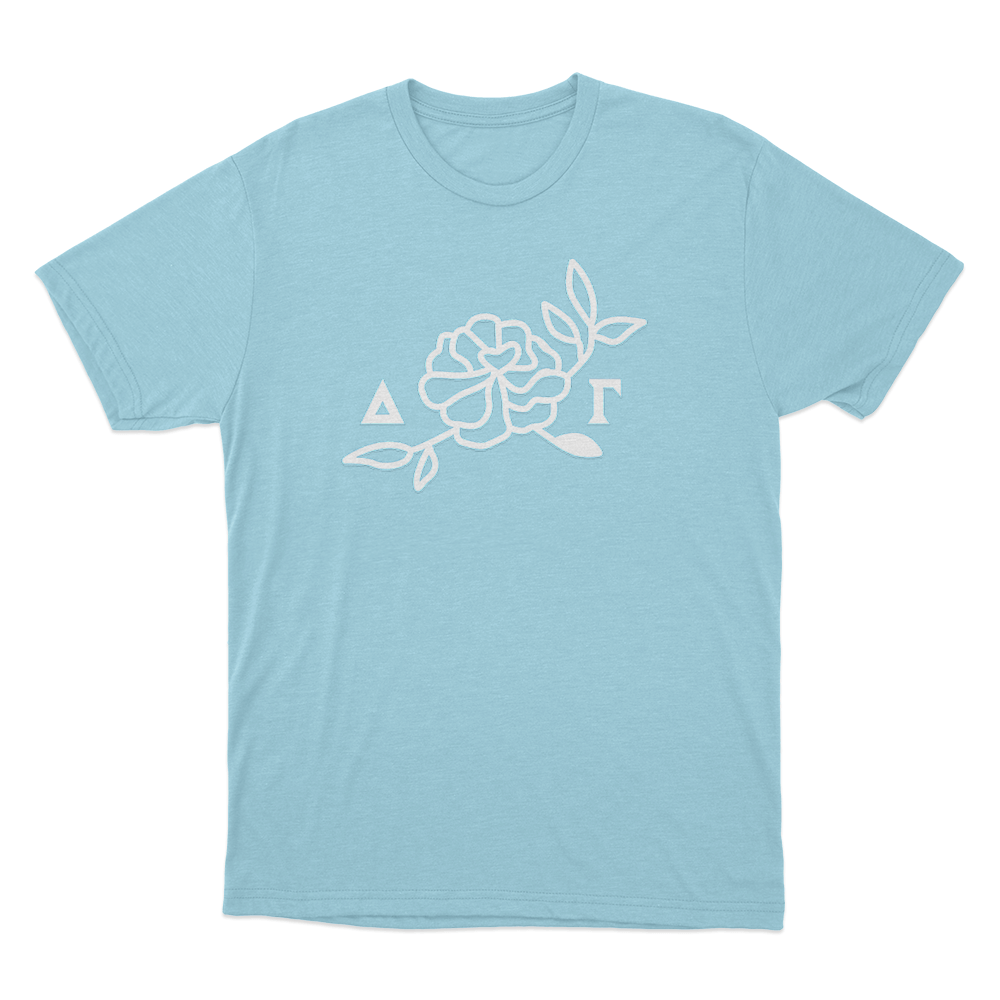 ΔΓ Rose Unisex T Shirt Sky Blue ΔΓ Rose Unisex T Shirt Sky Blue