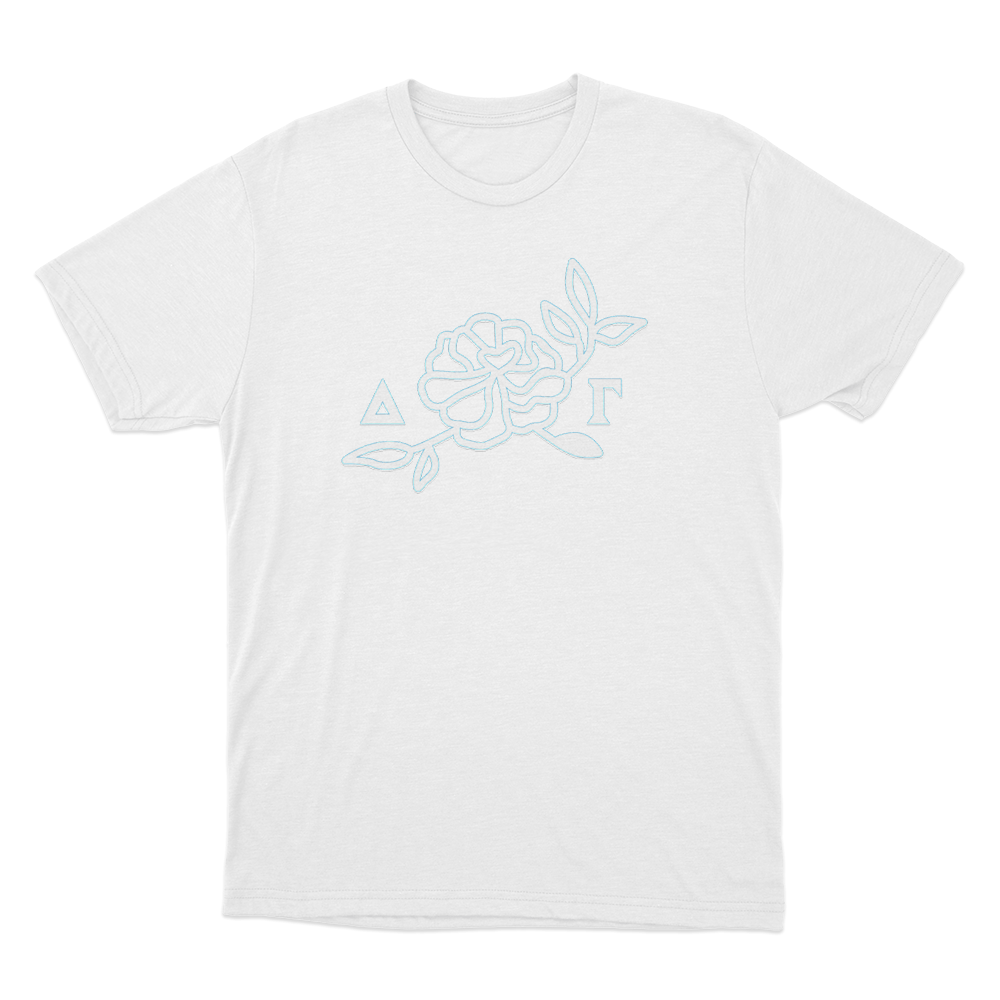 ΔΓ Rose Unisex T Shirt White ΔΓ Rose Unisex T Shirt White